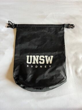UNSW Sydney Black Lightweight Waterproof Roll-Top Dry Bag Sack ~11.5"